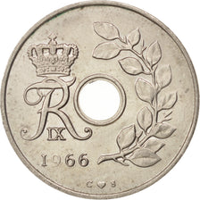 Coin, Denmark, Frederik IX, 25 Öre, 1966, Copenhagen, MS(63), Copper-nickel
