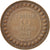 Moneda, Túnez, Muhammad al-Nasir Bey, 10 Centimes, 1917, Paris, MBC, Bronce