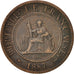 Munten, FRANS INDO-CHINA, Cent, 1887, Paris, FR+, Bronze, KM:1, Lecompte:39