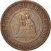 Moneta, INDOCINA FRANCESE, Cent, 1894, Paris, MB, Bronzo, KM:1, Lecompte:45