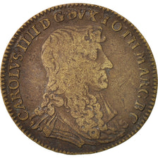 France, Token, Chambre de la ville de Nancy, 1666, VF(20-25), Brass