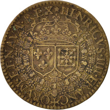 France, Token, Royal, Henry IV, 1609, TTB, Brass, 27, Feuardent:11916