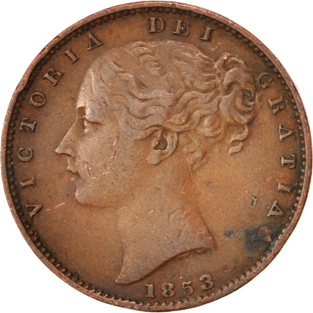 Gran Bretagna, Victoria, Farthing, 1853, MB, Rame, KM:725
