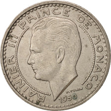 Coin, Monaco, Rainier III, 100 Francs, Cent, 1950, AU(50-53), Copper-nickel