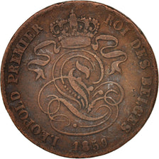 Belgium, Leopold I, 2 Centimes, 1859, VF(20-25), Copper, KM:4.2