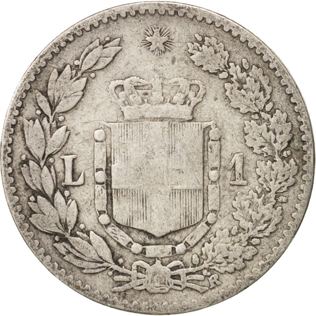 Coin, Italy, Umberto I, Lira, 1886, Rome, VF(20-25), Silver, KM:24.1