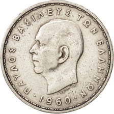Greece, Paul I, 20 Drachmai, 1960, EF(40-45), Silver, KM:85