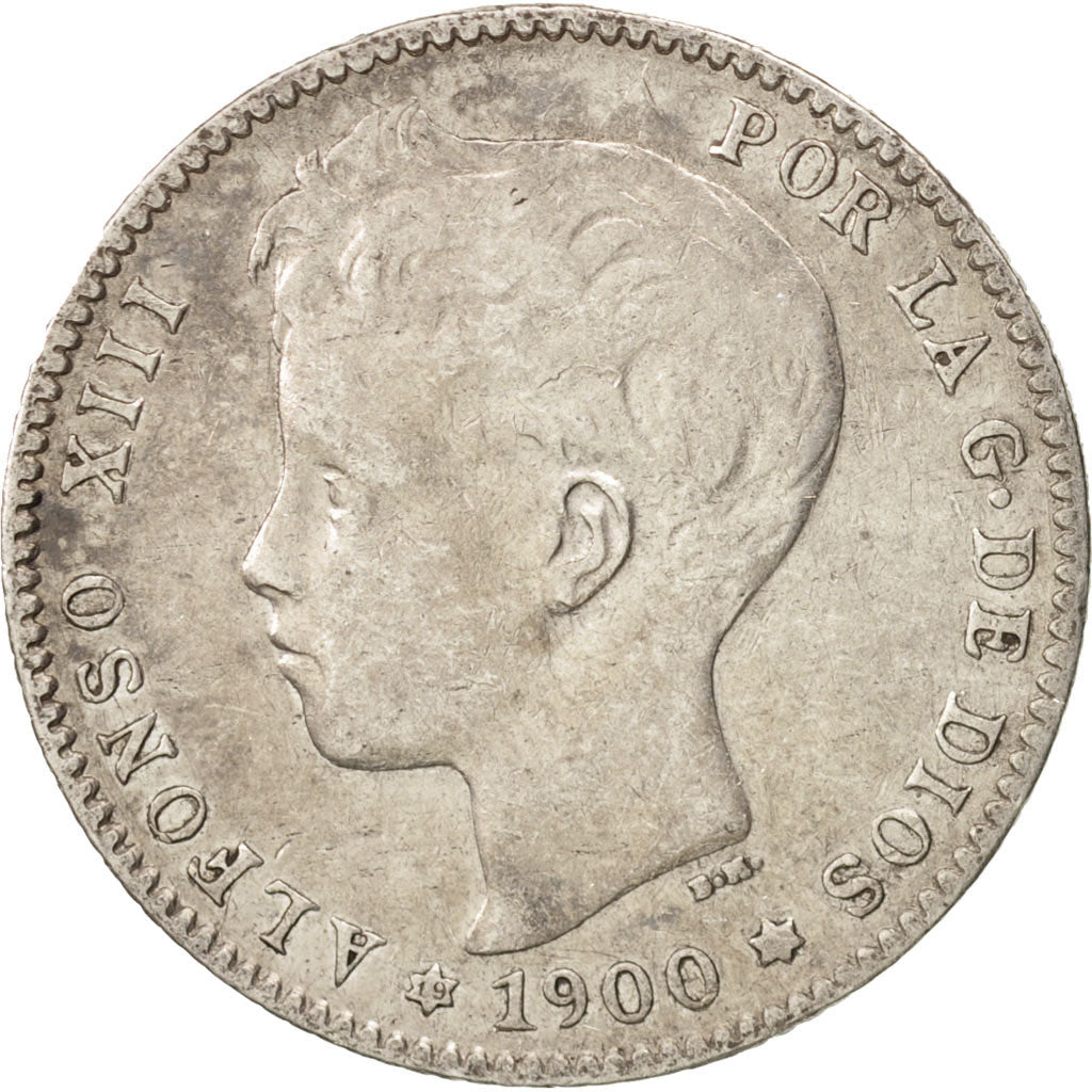 Monnaie, Espagne, Alfonso XIII, Peseta, 1900, TTB, Argent, KM:706