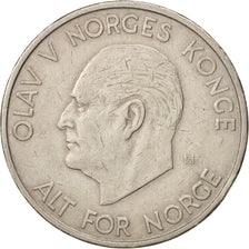 Norway, Olav V, 5 Kroner, 1963, VF(30-35), Copper-nickel, KM:412