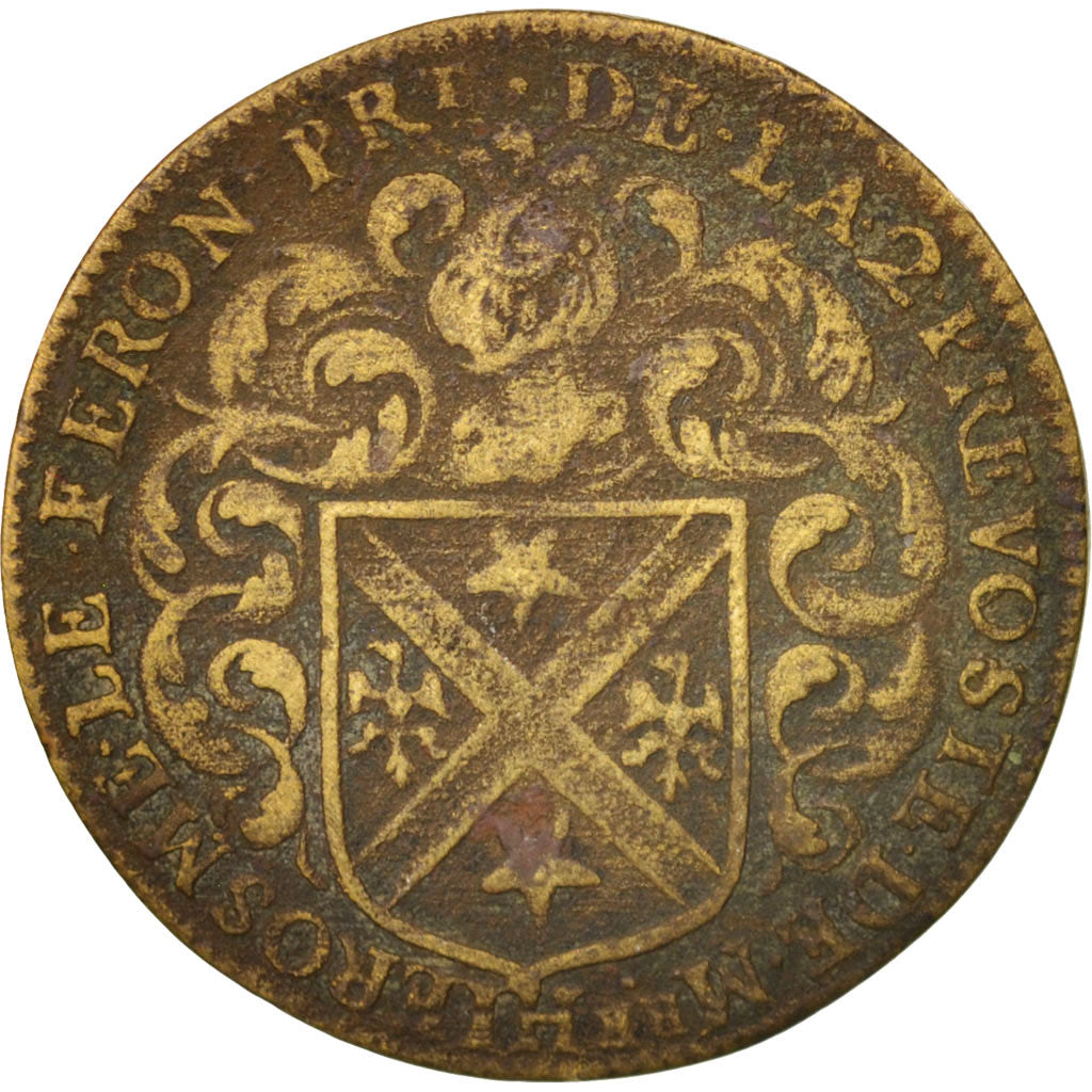 France, Token, Jérome Le Féron, prévot des marchands, 1649, TB+, Brass