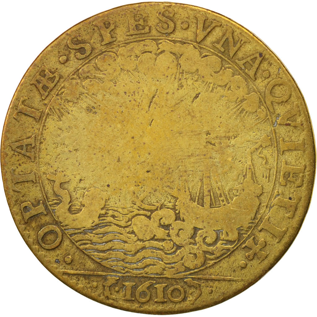France, Token, Henri IV, Dauphin, 1610, VF(20-25), Brass, 26