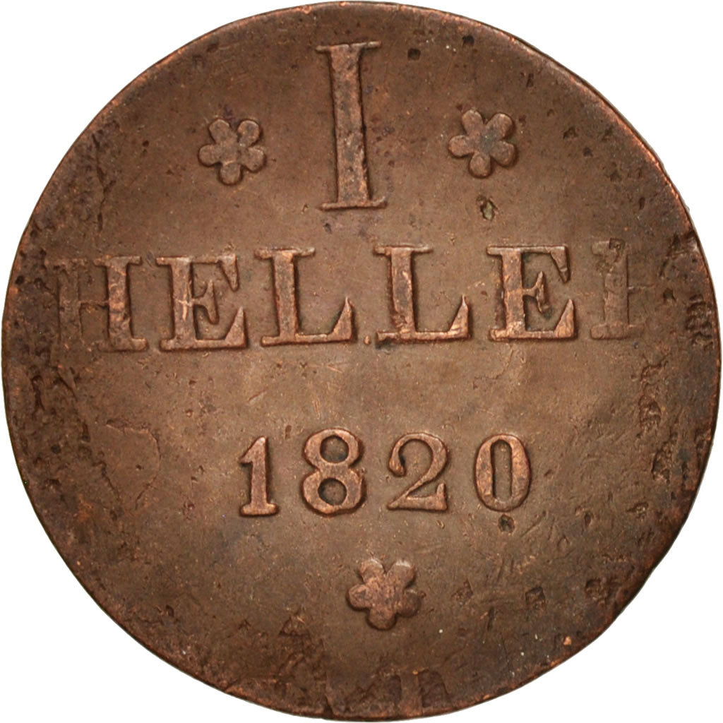 Monnaie, Etats allemands, FRANKFURT AM MAIN, Heller, 1820, Frankfurt, TB+