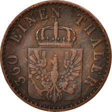 German States, PRUSSIA, Friedrich Wilhelm IV, Pfennig, 1855, EF(40-45), Copper