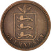 Guernsey, 4 Doubles, 1864, Guernesey, TB+, Bronze, KM:6