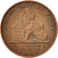 Coin, Belgium, Leopold II, 2 Centimes, 1876, EF(40-45), Copper, KM:35.1