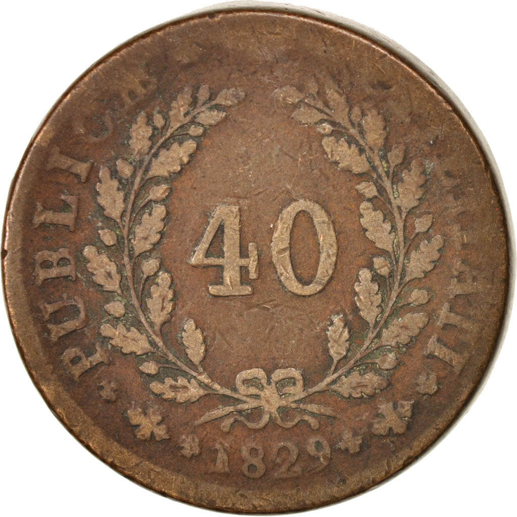 Portugal, Miguel, 40 Reis, Pataco, 1829, VF(20-25), Bronze, KM:380