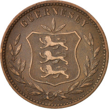 Coin, Guernsey, 8 Doubles, 1902, Heaton, Birmingham, EF(40-45), Bronze, KM:7