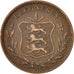 Coin, Guernsey, 8 Doubles, 1902, Heaton, Birmingham, EF(40-45), Bronze, KM:7