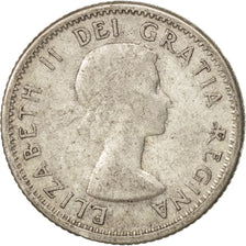 Canada, Elizabeth II, 10 Cents, 1957, Royal Canadian Mint, Ottawa, BB, Argent...