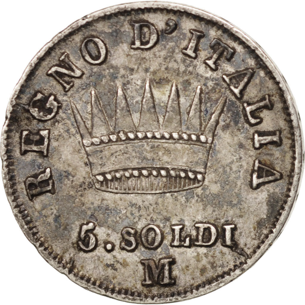 Coin, ITALIAN STATES, KINGDOM OF NAPOLEON, Napoleon I, 5 Soldi, 1810, Milan