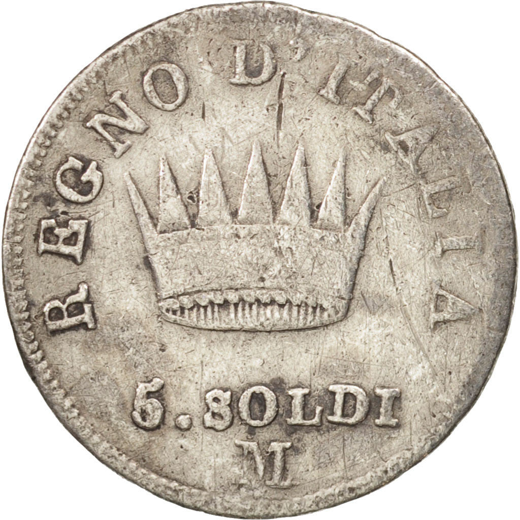 ITALIAN STATES, KINGDOM OF NAPOLEON, Napoleon I, 5 Soldi, 1810, Milan