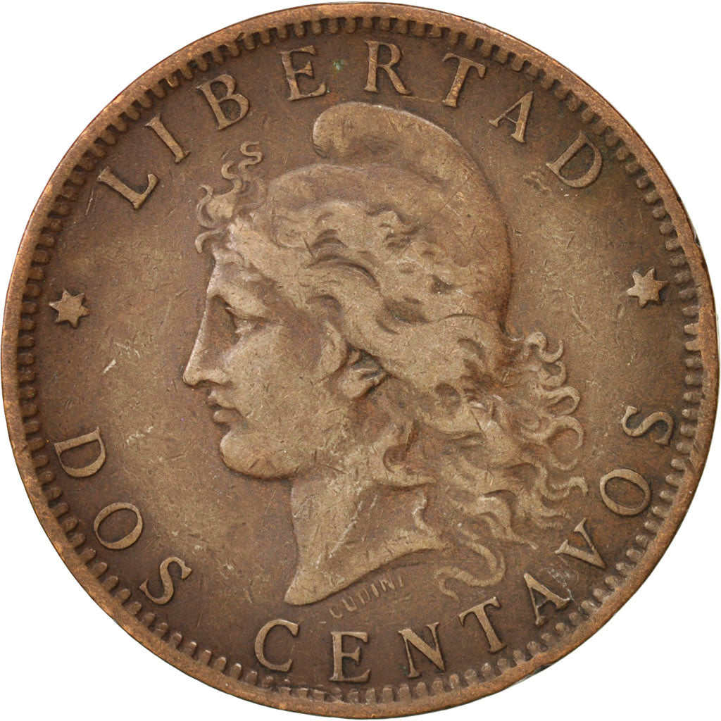 Argentina, 2 Centavos, 1894, VF(30-35), Bronze, KM:33