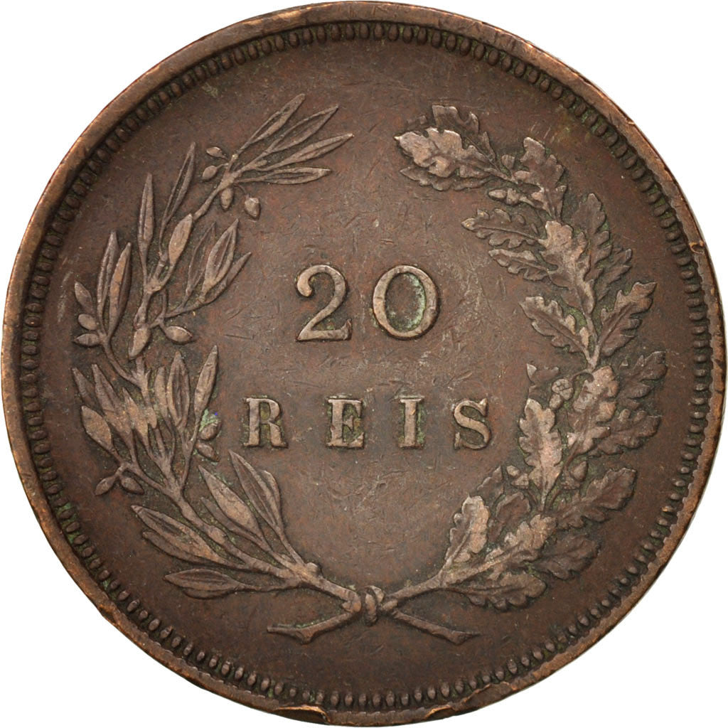 Portugal, Carlos I, 20 Reis, 1892, VF(30-35), Bronze, KM:533