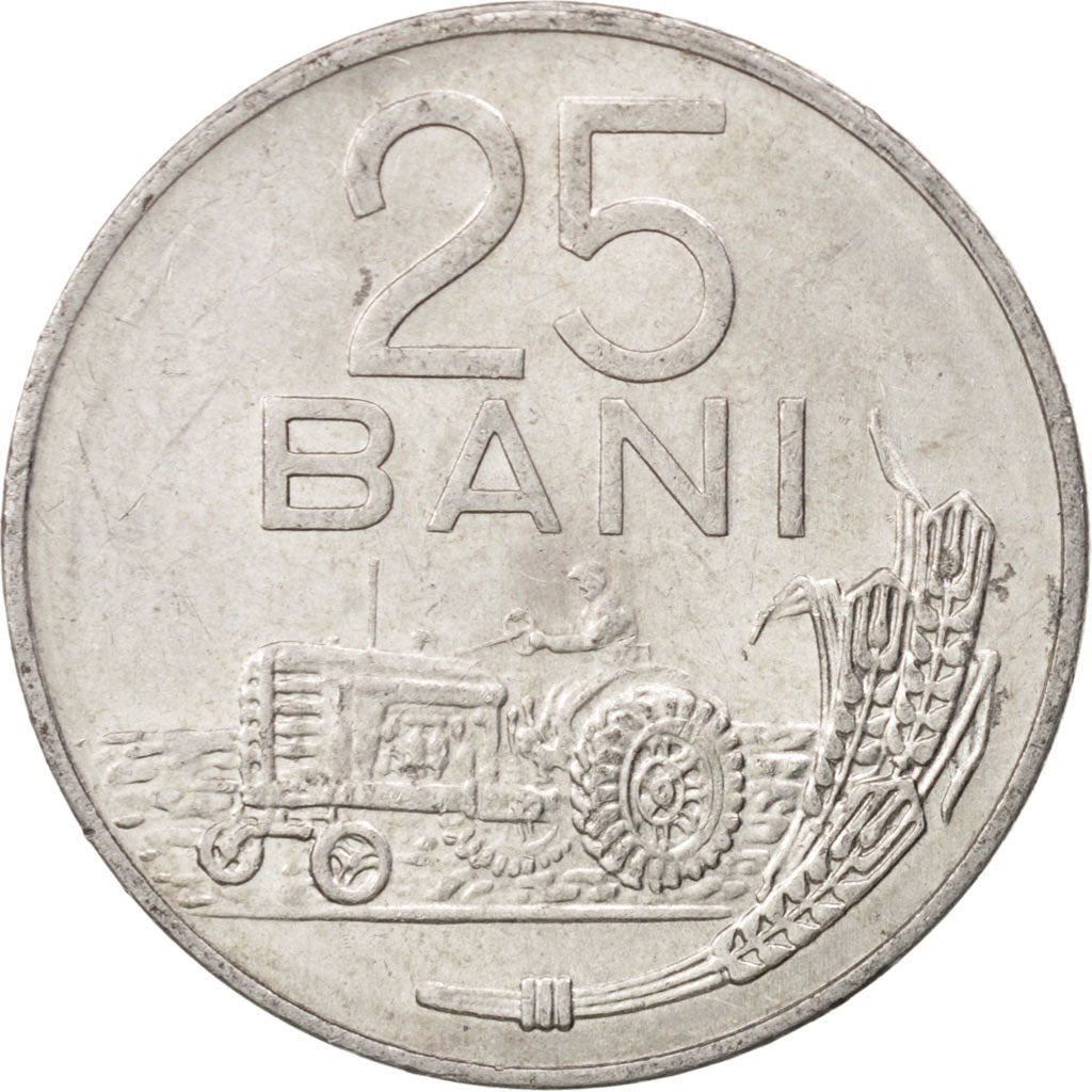 Coin, Romania, 25 Bani, 1982, AU(50-53), Aluminum, KM:94a