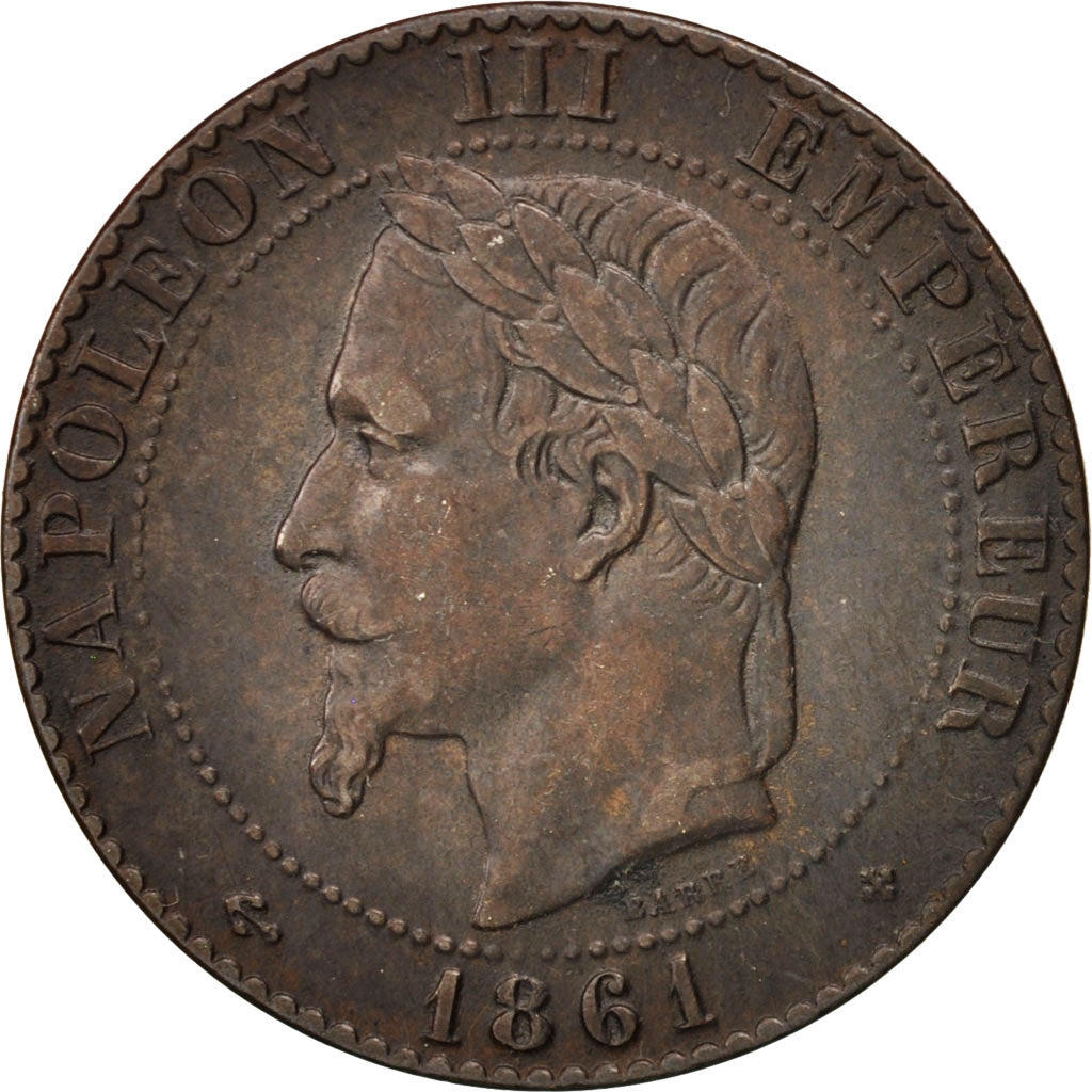 Coin, France, Napoleon III, Napoléon III, 2 Centimes, 1861, Strasbourg