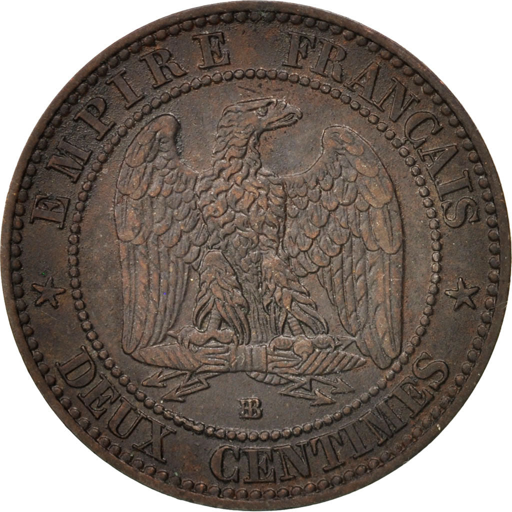 Coin, France, Napoleon III, Napoléon III, 2 Centimes, 1861, Strasbourg