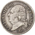 Moneda, Francia, Louis XVIII, Louis XVIII, 1/4 Franc, 1817, Paris, BC+, Plata