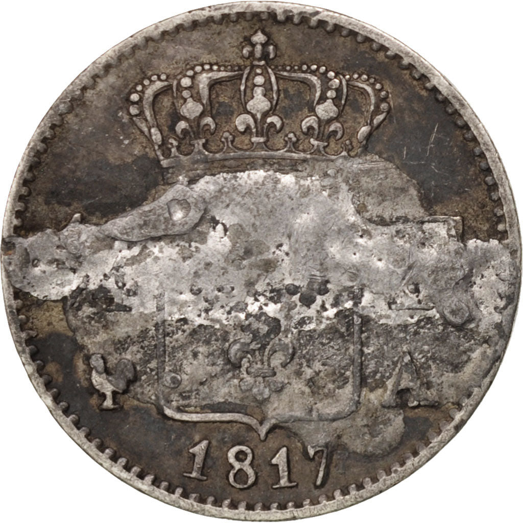 Coin, France, Louis XVIII, Louis XVIII, 1/4 Franc, 1817, Paris, VF(30-35)