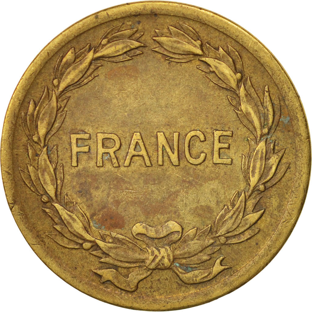 Coin, France, France Libre, 2 Francs, 1944, Philadelphia, EF(40-45), Brass