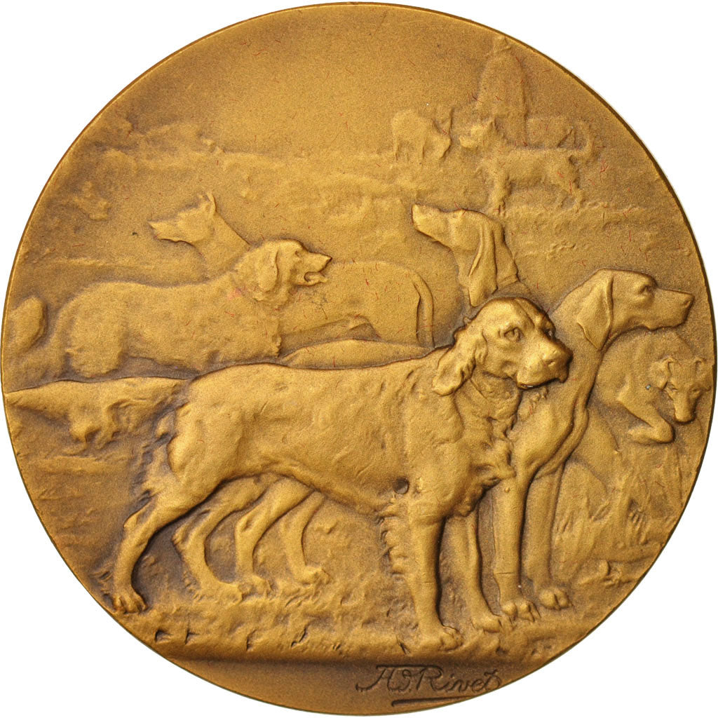 Frankreich, Medal, VIlle de Dieppe, Exposition canine, Sports & leisure, Rivet