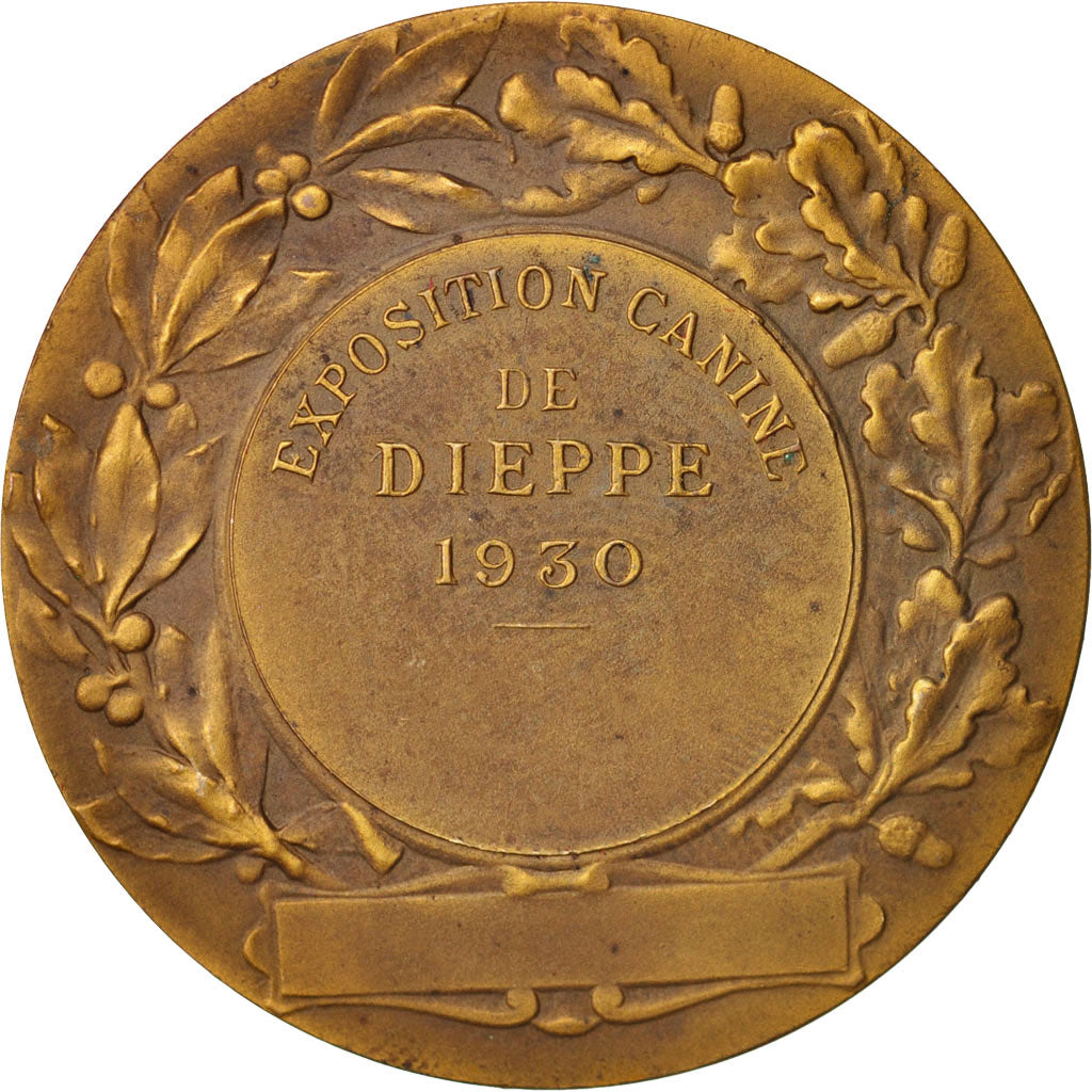 Francia, Medal, VIlle de Dieppe, Exposition canine, Sports & leisure, 1930