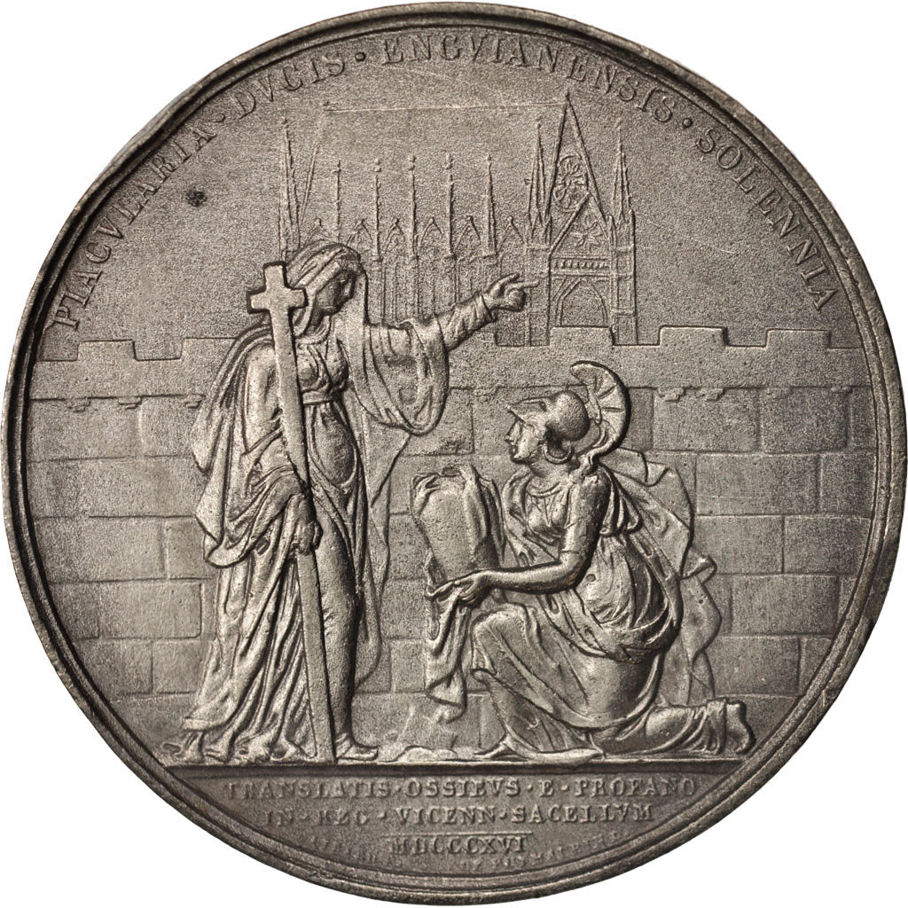 France, Medal, Translation des restes du duc d'Enghien à Vincennes, Louis