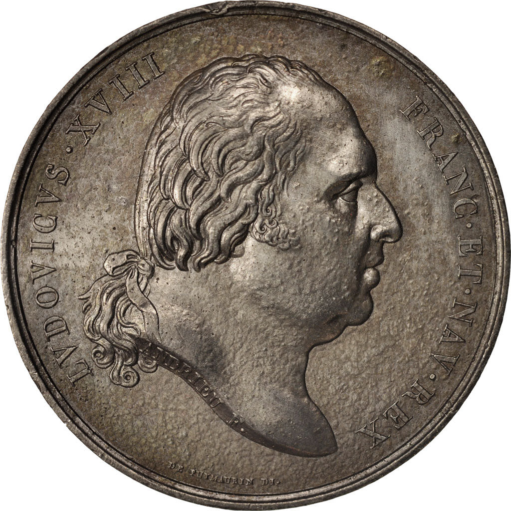 France, Medal, Refus d’abdication de Louis XVIII à Varsovie., Louis XVIII