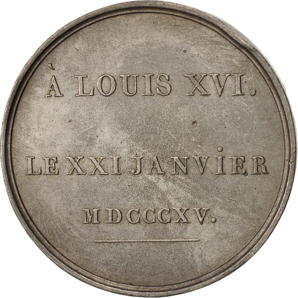 Francia, Medal, Hommage à Louis XVI, Louis XVIII, History, 1815, Andrieu, SPL-