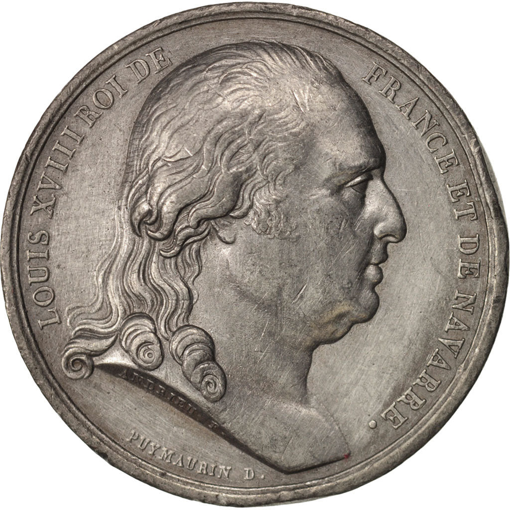 Francia, Medal, Hommage au général Alexeeff, Louis XVIII, History, 1818