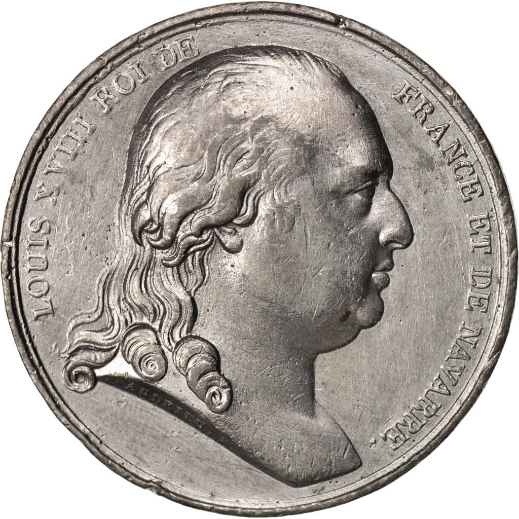 France, Medal, Charte Constitutionnelle, Louis XVIII, History, 1814, Andrieu