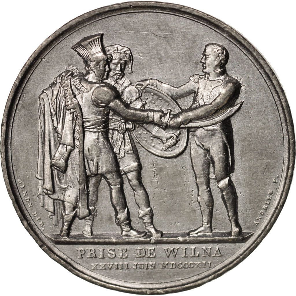 France, Medal, Prise de Wilna, First French Empire, History, 1812, Andrieu