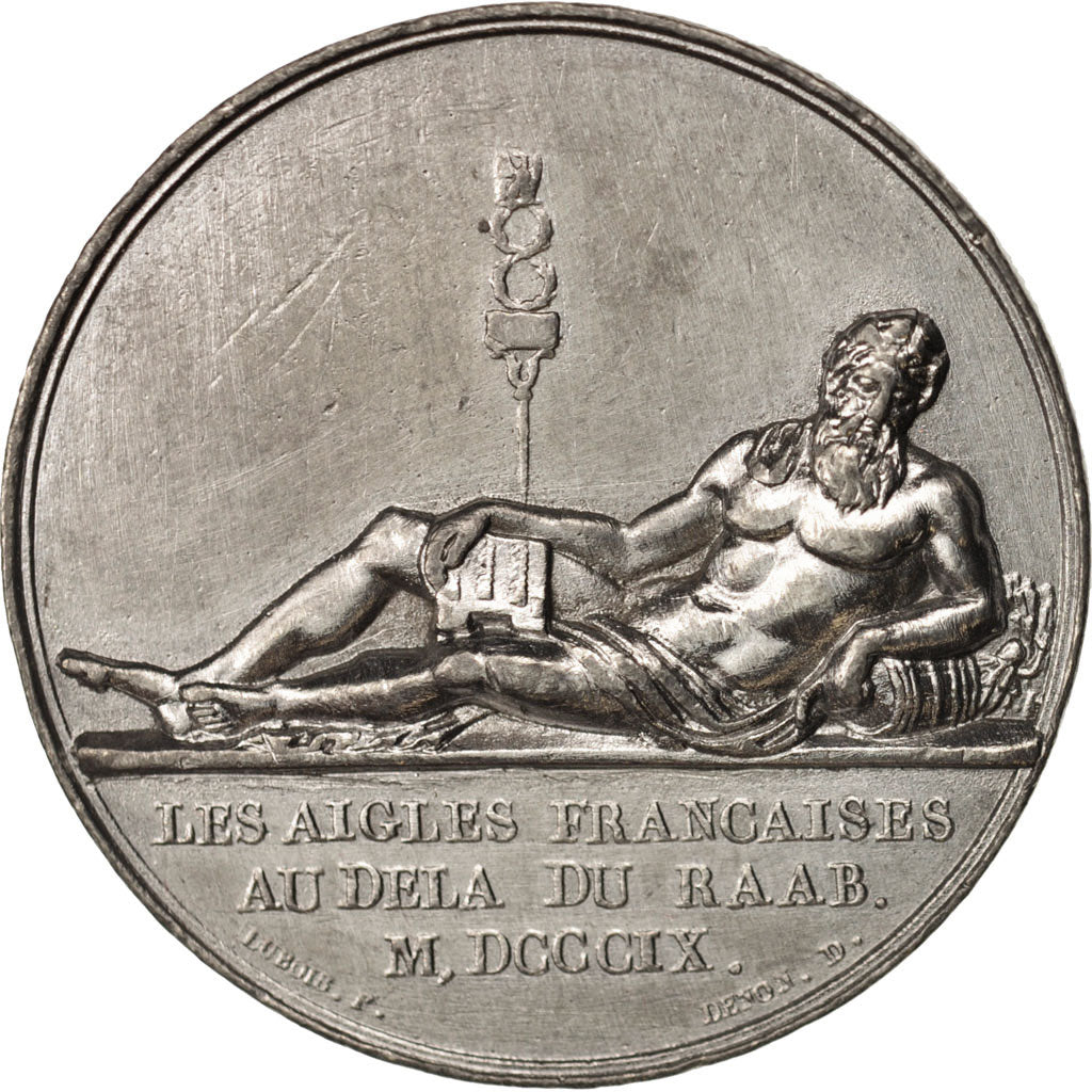 France, Medal, Prise de Raab, First French Empire, History, 1809, Andrieu, TTB+