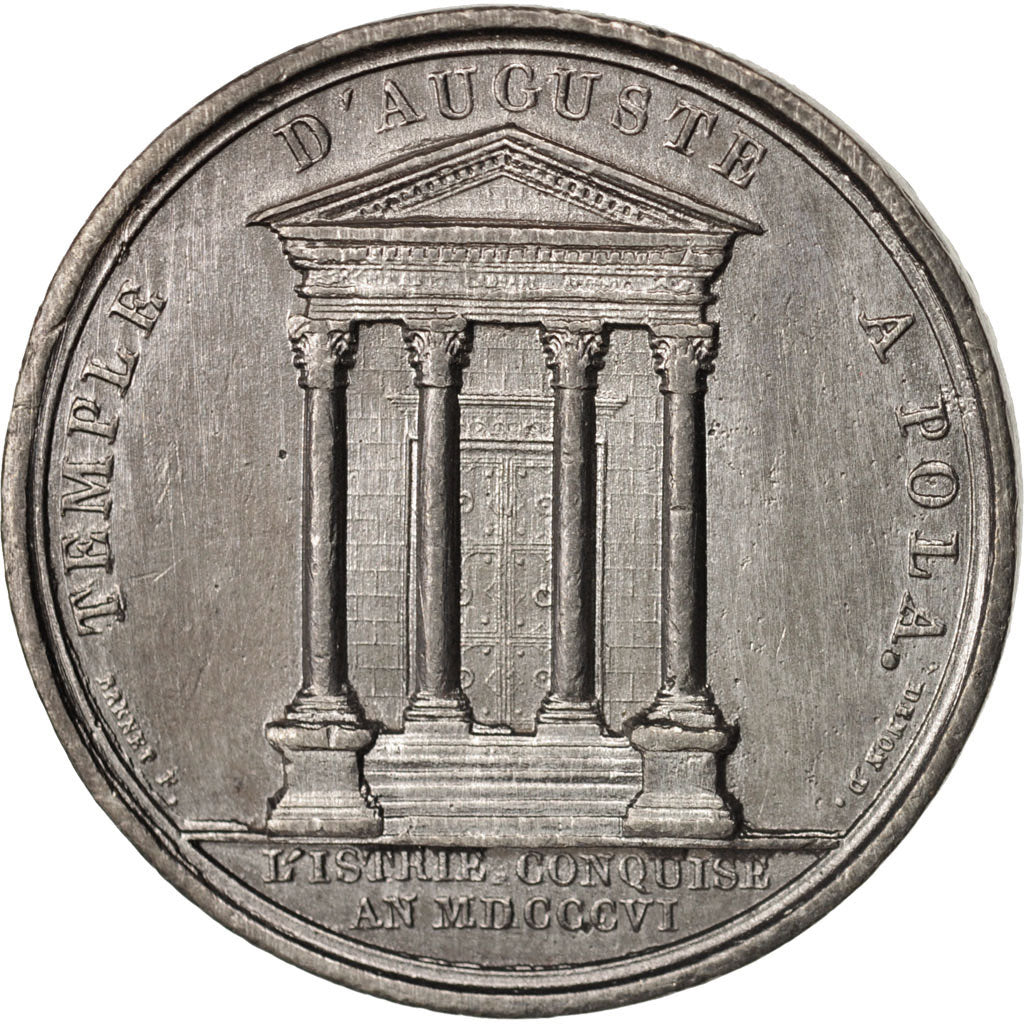 Francia, Medal, L'Istrie conquise, First French Empire, History, 1806, Andrie...