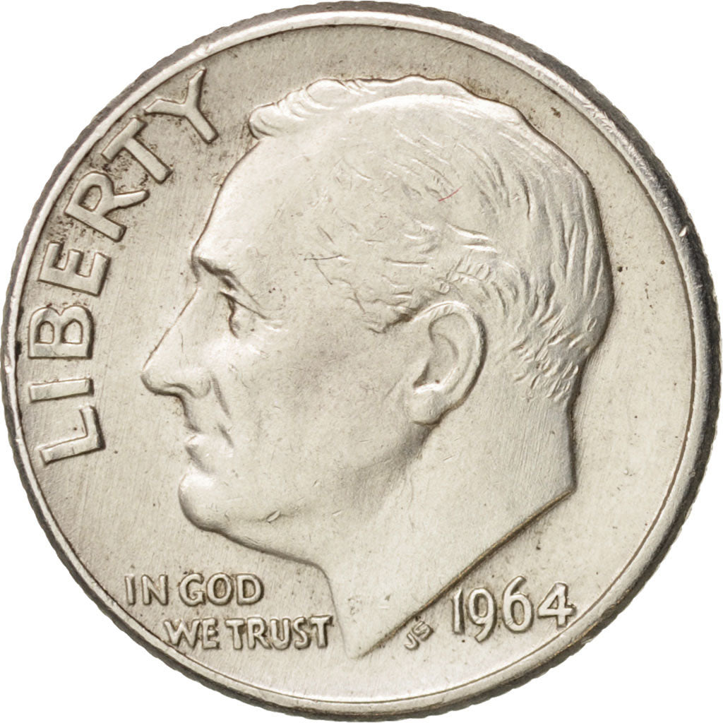 Moneta, Stati Uniti, Roosevelt Dime, Dime, 1964, U.S. Mint, Denver, SPL-