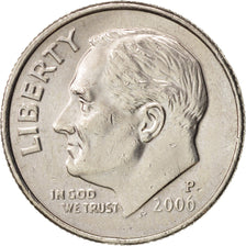 Coin, United States, Roosevelt Dime, Dime, 2006, U.S. Mint, Philadelphia
