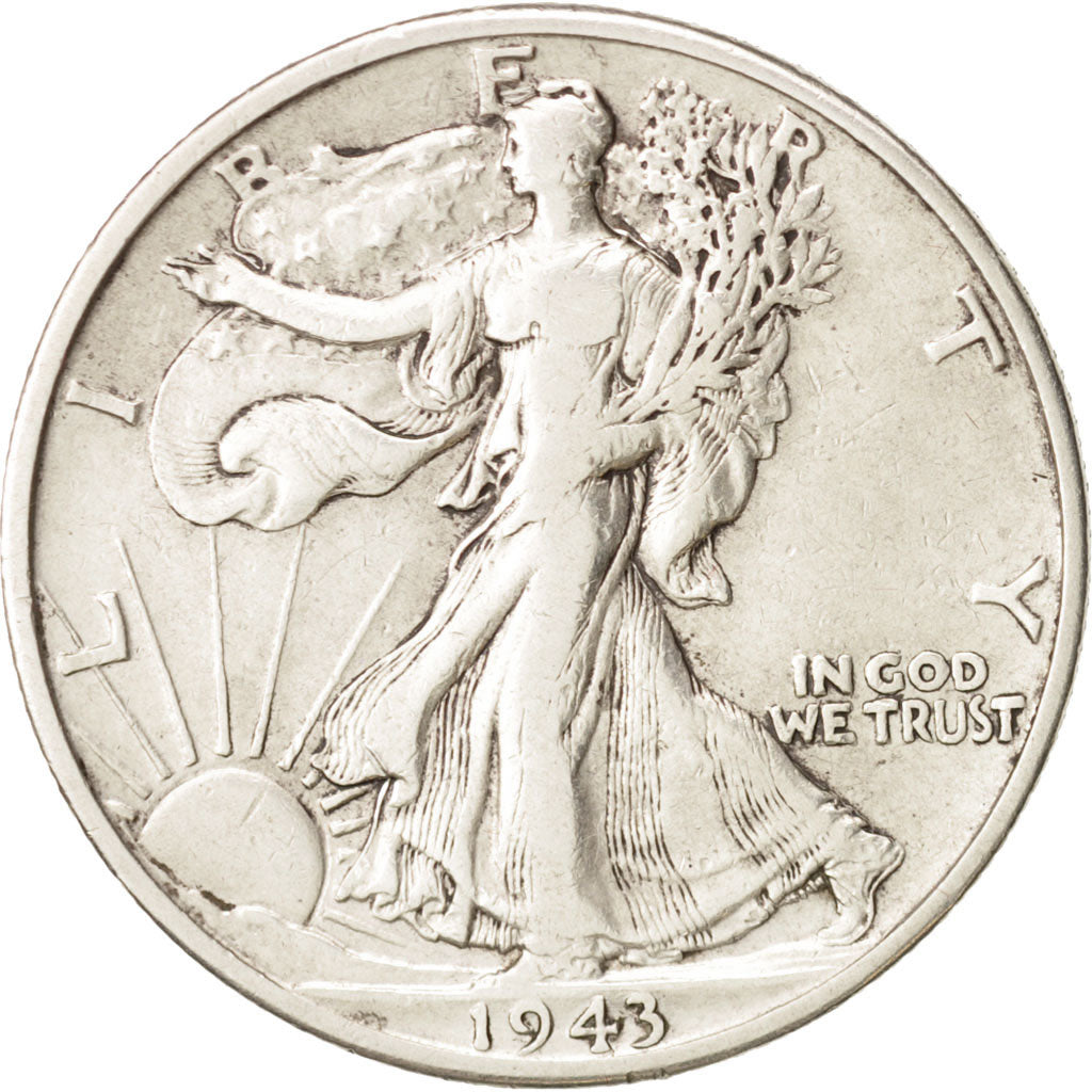 United States, Walking Liberty Half Dollar, Half Dollar, 1943, U.S. Mint