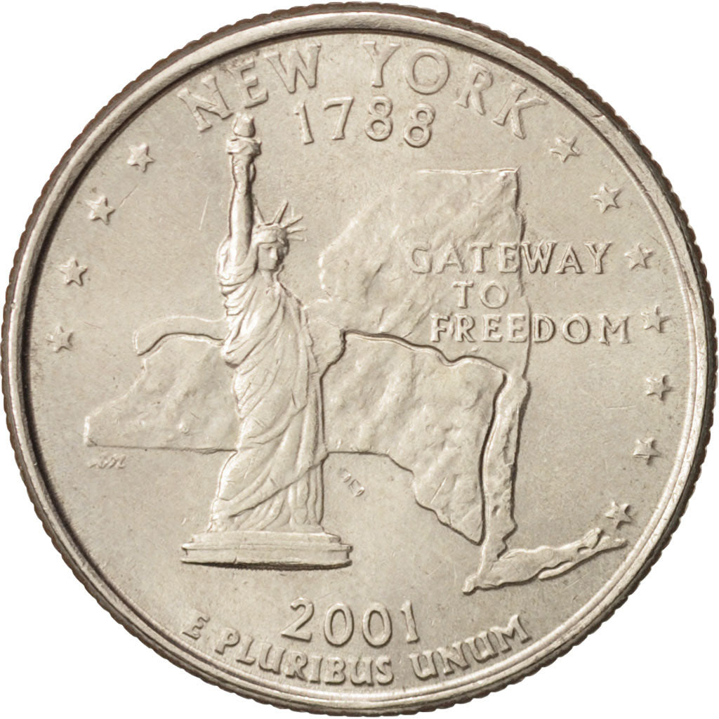 Coin, United States, Quarter, 2001, U.S. Mint, Philadelphia, AU(50-53)