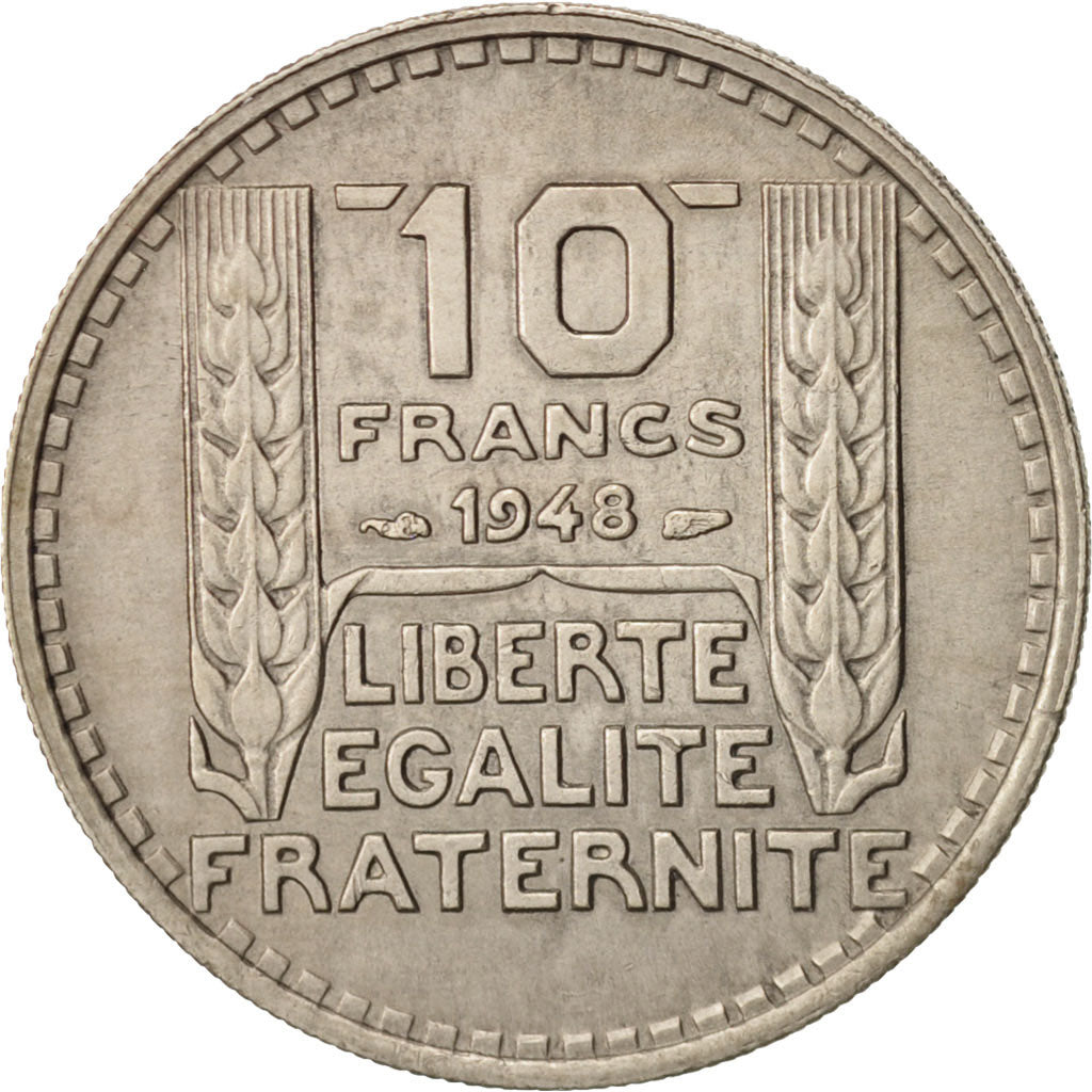 Moneda, Francia, Turin, 10 Francs, 1948, Paris, MBC+, Cobre - níquel, KM:909.1