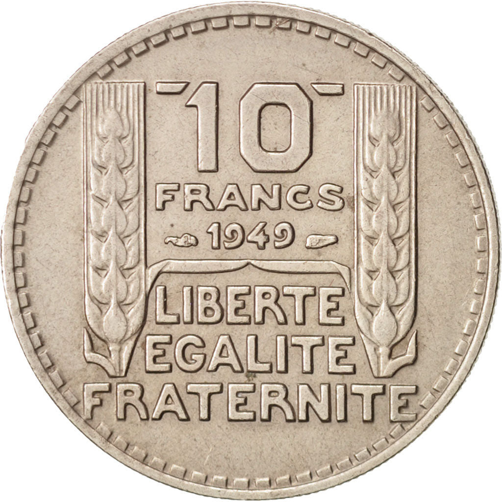Münze, Frankreich, Turin, 10 Francs, 1949, Paris, VZ, Copper-nickel, KM:909.1