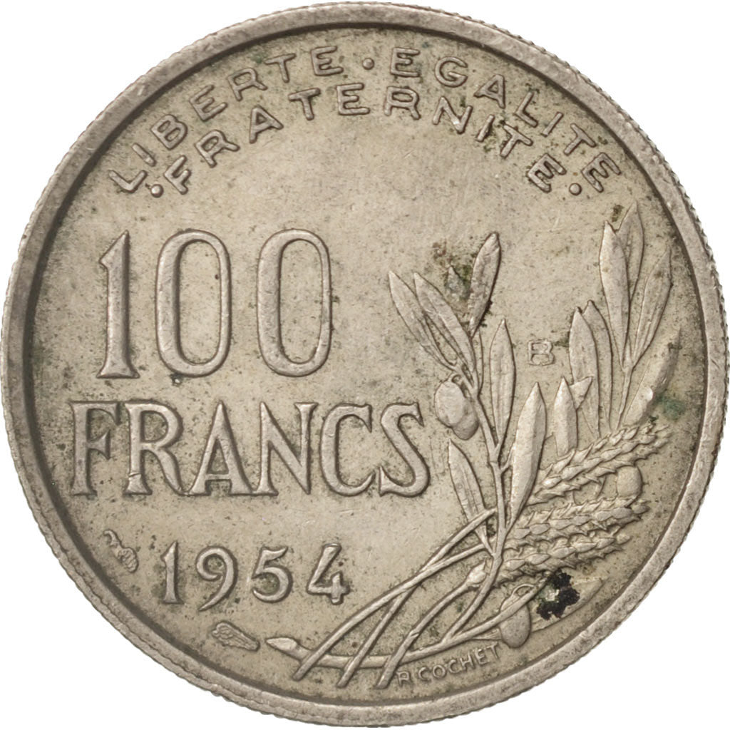 Coin, France, Cochet, 100 Francs, 1954, Beaumont le Roger, VF(30-35)